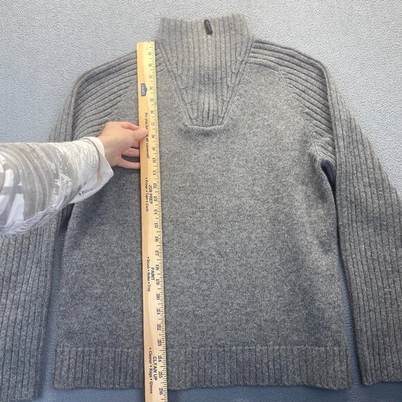 Men’s Newton Trading Company Beautiful Half Zip Sweater Gray Lambswool Size M - Picture 5 of 8